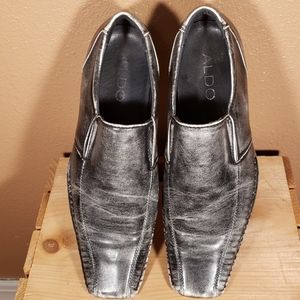 Aldo Grey Distressed Loafers Mens UE 41/US 8
